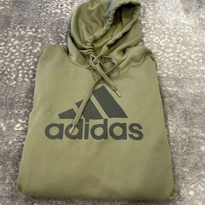 ADIDAS NWOT HOODIE MENS SIZE L ARMY GREEN FROM SAKS. NWOT